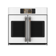 Café 30" Duo Smart Single Wall Oven in Platinum Glass