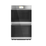 Café 30" Smart Built-In Convection Double Wall Oven in Platinum Glass