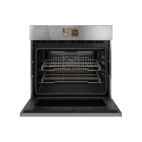 Café 30" Smart Built-In Convection Single Wall Oven in Platinum Glass
