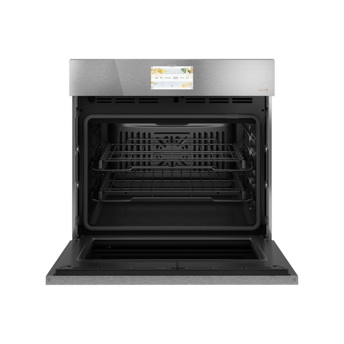 Café 30" Smart Built-In Convection Single Wall Oven in Platinum Glass
