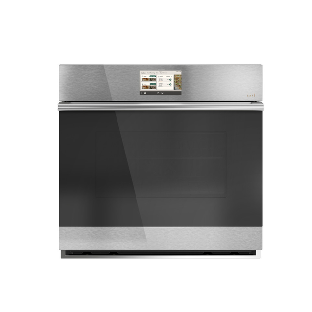 Café 30" Smart Single Wall Oven with Convection in Platinum Glass