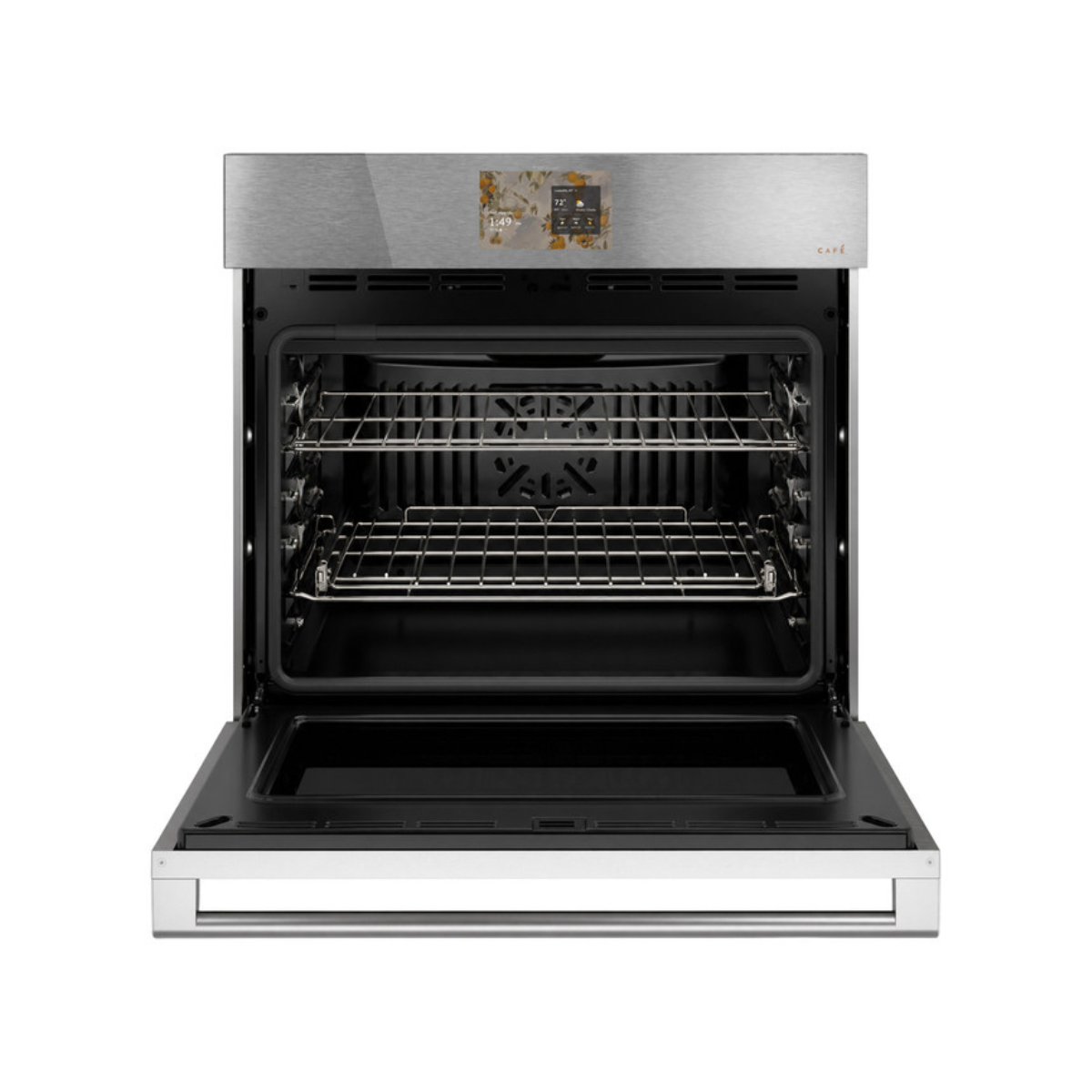 Café 30" Smart Single Wall Oven with Convection in Platinum Glass