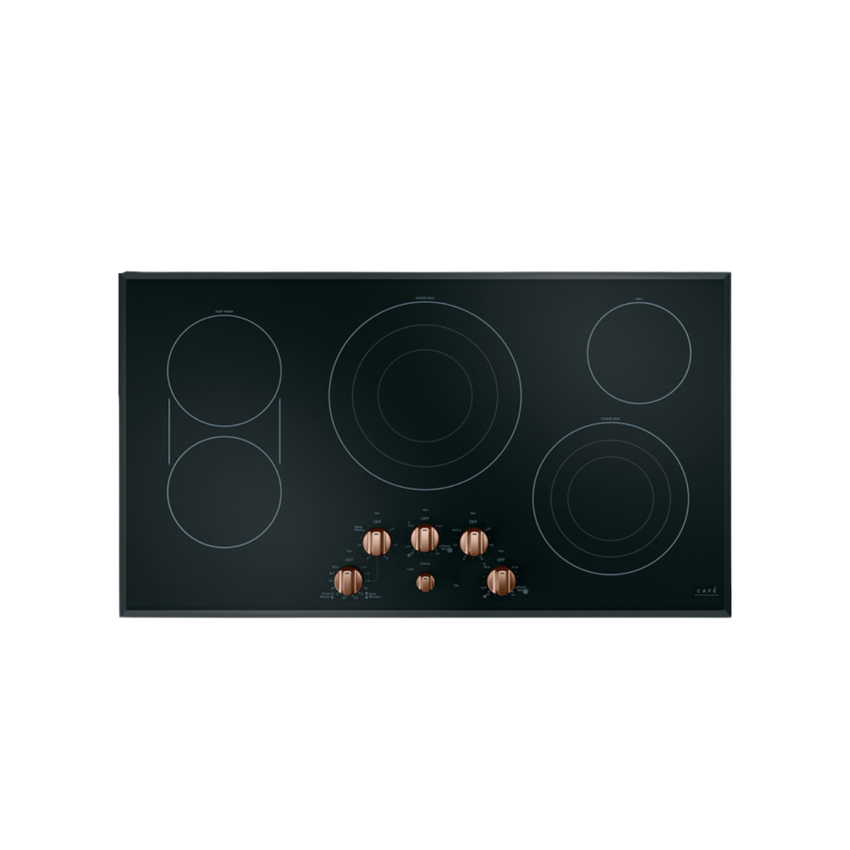 Café 5 Electric Cooktop Knobs - Brushed Copper