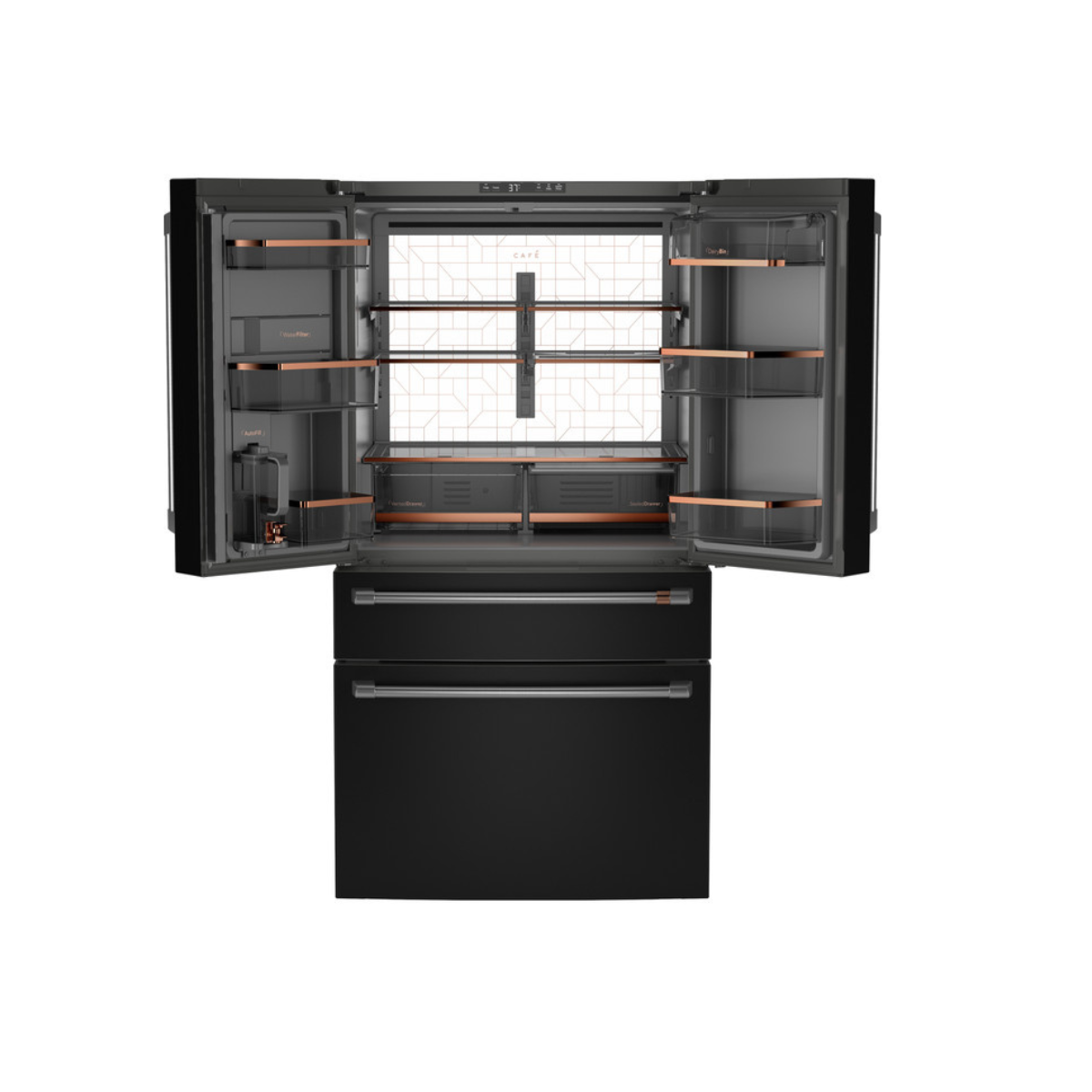 Café ENERGY STAR 23.2 Cu. Ft. Smart Counter-Depth 4-Door French-Door Refrigerator With Dual-Dispense AutoFill Pitcher