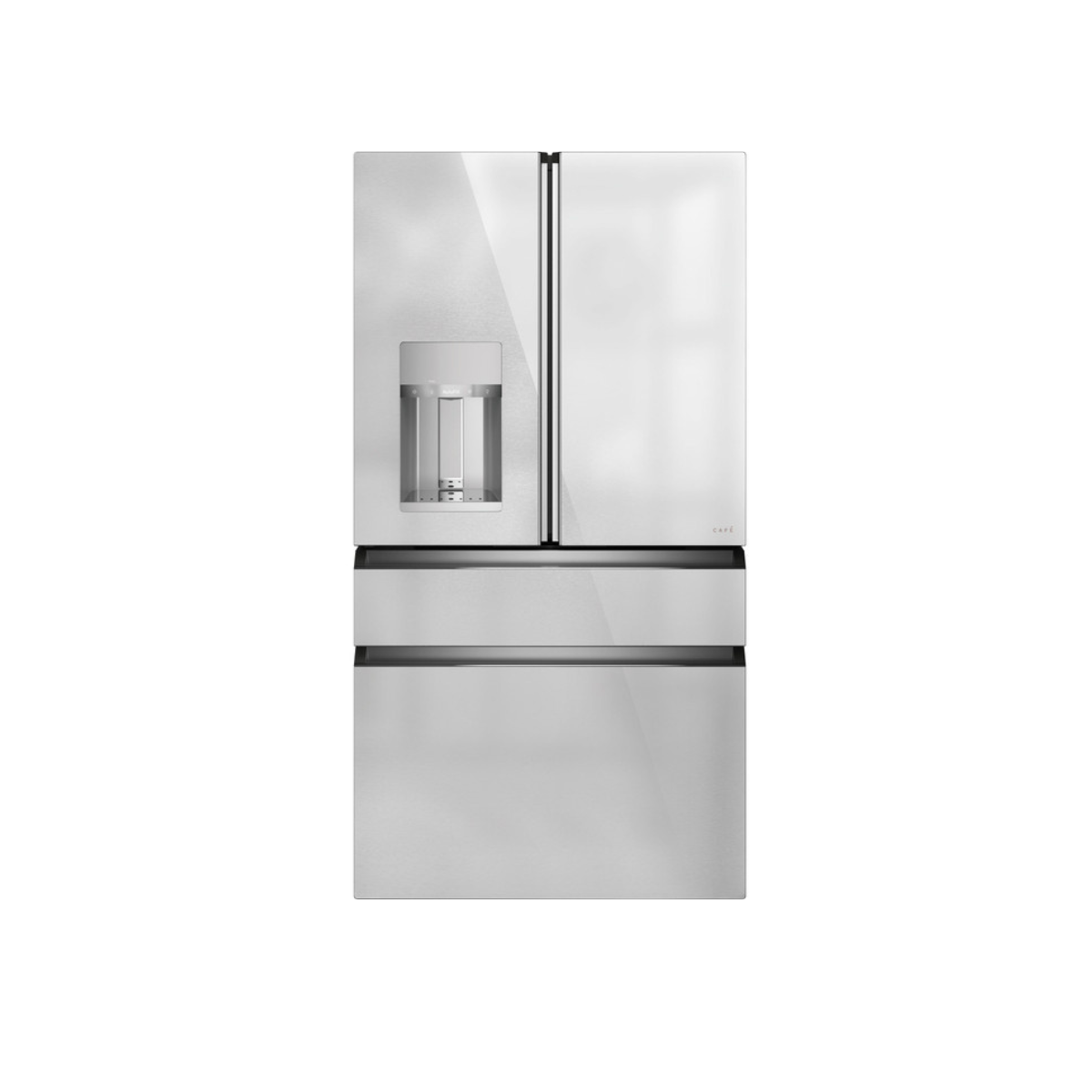 Café ENERGY STAR 27.8 Cu. Ft. Smart 4-Door French-Door Refrigerator in Platinum Glass
