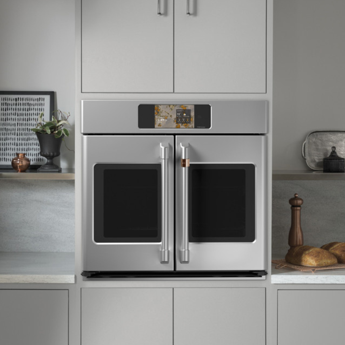 Café Professional Series 30" Smart Built-In Convection French-Door Single Wall Oven
