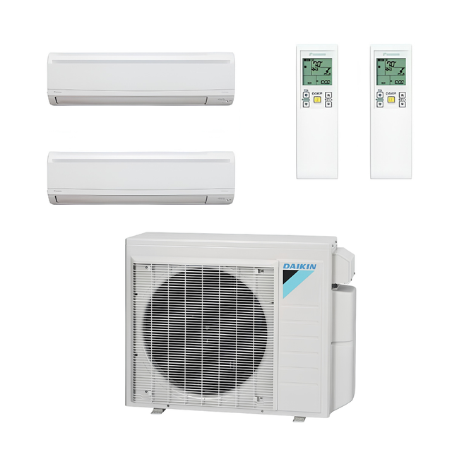 Daikin 2MXS18WMVJU9 MXS Heat Pump with FTXS09 & FTXS15 Units