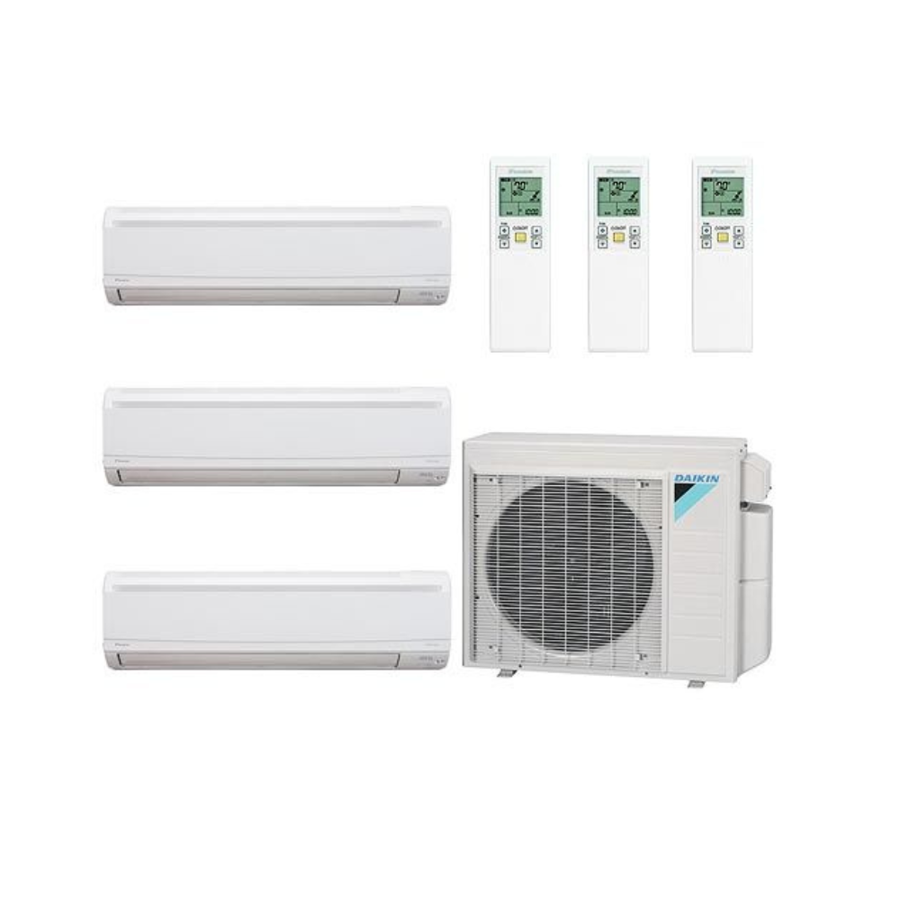 Daikin Mini Split | 4 Zone | 36000 BTU | 4MXL36WVJU9, FTXS15WVJU9 + FTXS15WVJU9 + FTXS18WVJU9
