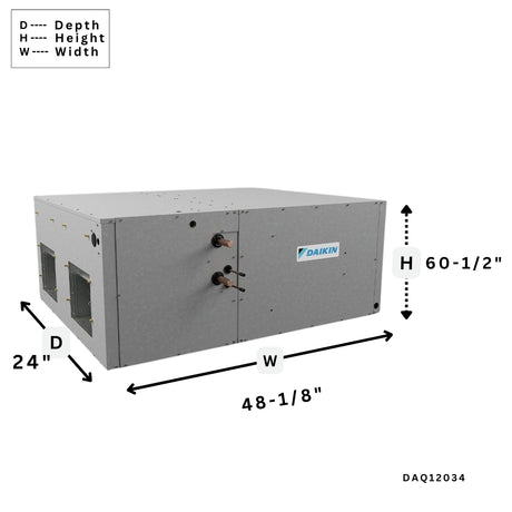Daikin 10 Ton Light Commercial Air Handler 460V 3PH R32 DAQ12034