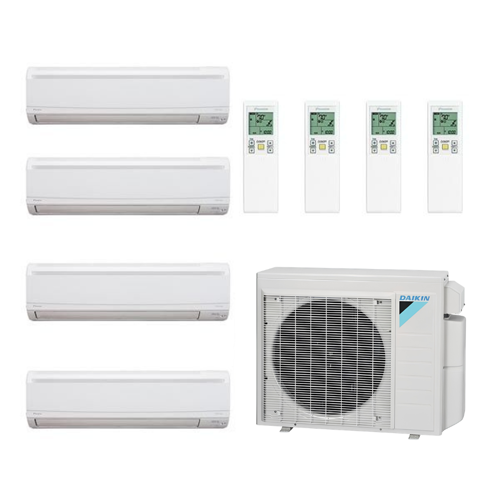 Daikin Mini Split | 4 Zone | 36000 BTU | 4MXL36WVJU9, CTXS07WVJU9 + CTXS07WVJU9 + FTXS09WVJU9