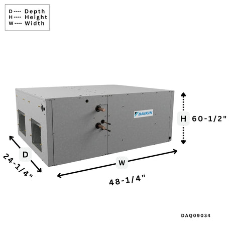 Daikin 7.5 Ton Light Commercial Air Handler 460V 3PH R32 DAQ09034