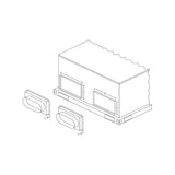 Goodman  SQRPGH101/102 Adapter, Square to Round, Horizontal, 16 in x 16.5 in