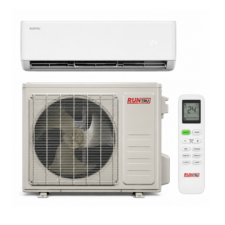 RunTru 12,000 BTU 23 SEER2 Single Zone Ductless Mini-Split Heat Pump System M5THS2312A11NA M5MHWUN12B1N0A