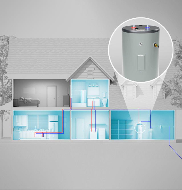 GE50S10BAM - 50 gallon short t-stat electric 10yr warr - acunitsforless.com