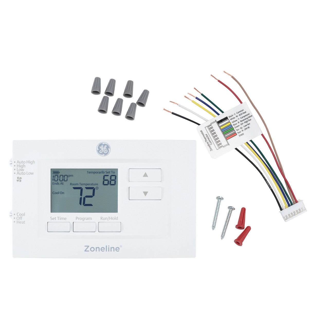 GE GE PROGRAMMABLE 2 FAN SPEED AC OR HP THERMOSTAT RAK149P2A