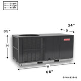 Goodman 3.0 Ton Heat Pump Package Unit 13.4 Seer2 14.2 Seer GPHH33641