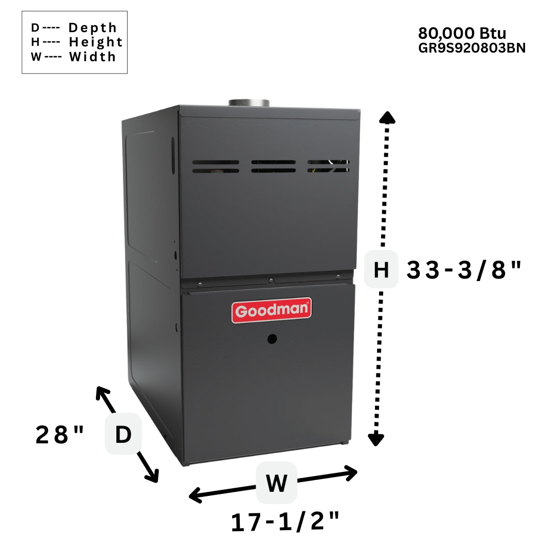 3.0 Ton Goodman 13.8 SEER2 R32 GLXS3BN3610 GR9S920803BN CHPTA3630B3 - acunitsforless.comAir Conditioner & Furnace Systems