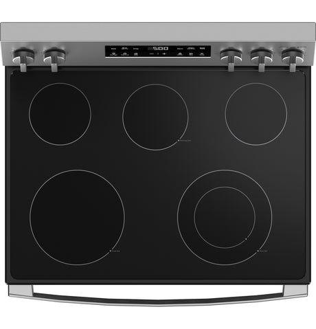 GE® 30" Free-Standing Electric Range with Crisp Mode & Storage Drawer, Stainless Steel – GRF500PVSS