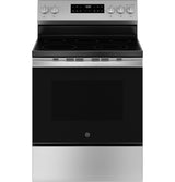 GE® 30" Free-Standing Electric Range with Crisp Mode & Storage Drawer, Stainless Steel – GRF500PVSS