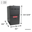 Goodman 2.5 Ton 80% gas furnace multi speed ecm two stage GM9C800804CN