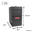 Goodman 80% AFUE Gas Furnace Multi Speed ECM, Single Stage GR9S800805CU