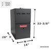 Goodman 80% AFUE Gas Furnace Nine Speed ECM, Two Stage, GR9T800603AN