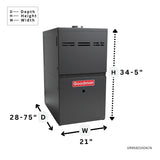 Goodman 92% AFUE Gas Furnace Multi Speed ECM, Single Stage GR9S921004CN