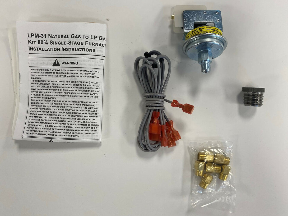 Goodman LPM-31 LP Conversion Kit, Single Stage, 80% W/ LP Switch