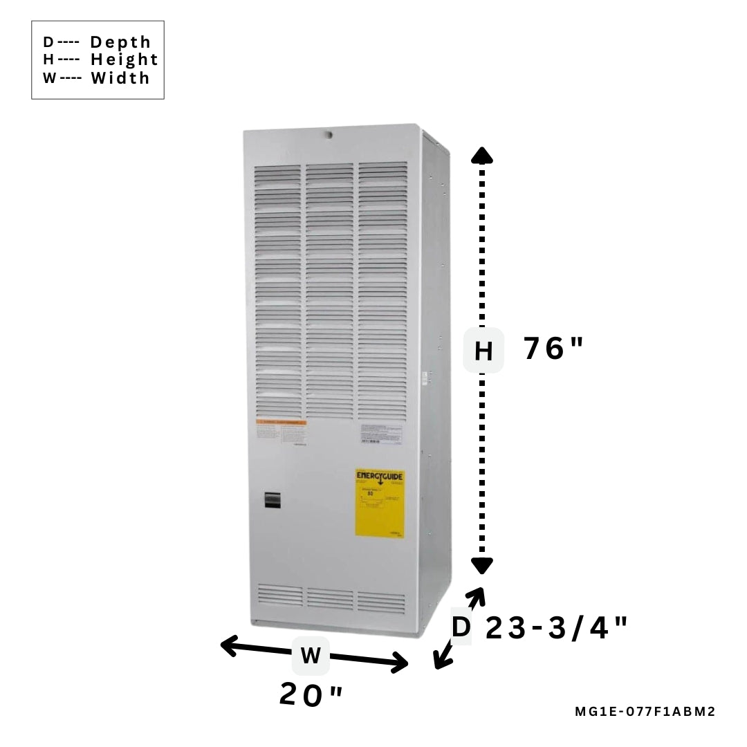 Intertherm MG1E-077F1ABM2 : 80% AFUE Gas Furnace (Manufactured Homes) | Downflow, Hot Surface Ignition