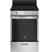 GE® 24" Free-Standing/Slide-In Front Control Electric Range with Steam Clean, Stainless Steel – JAS640RMSS