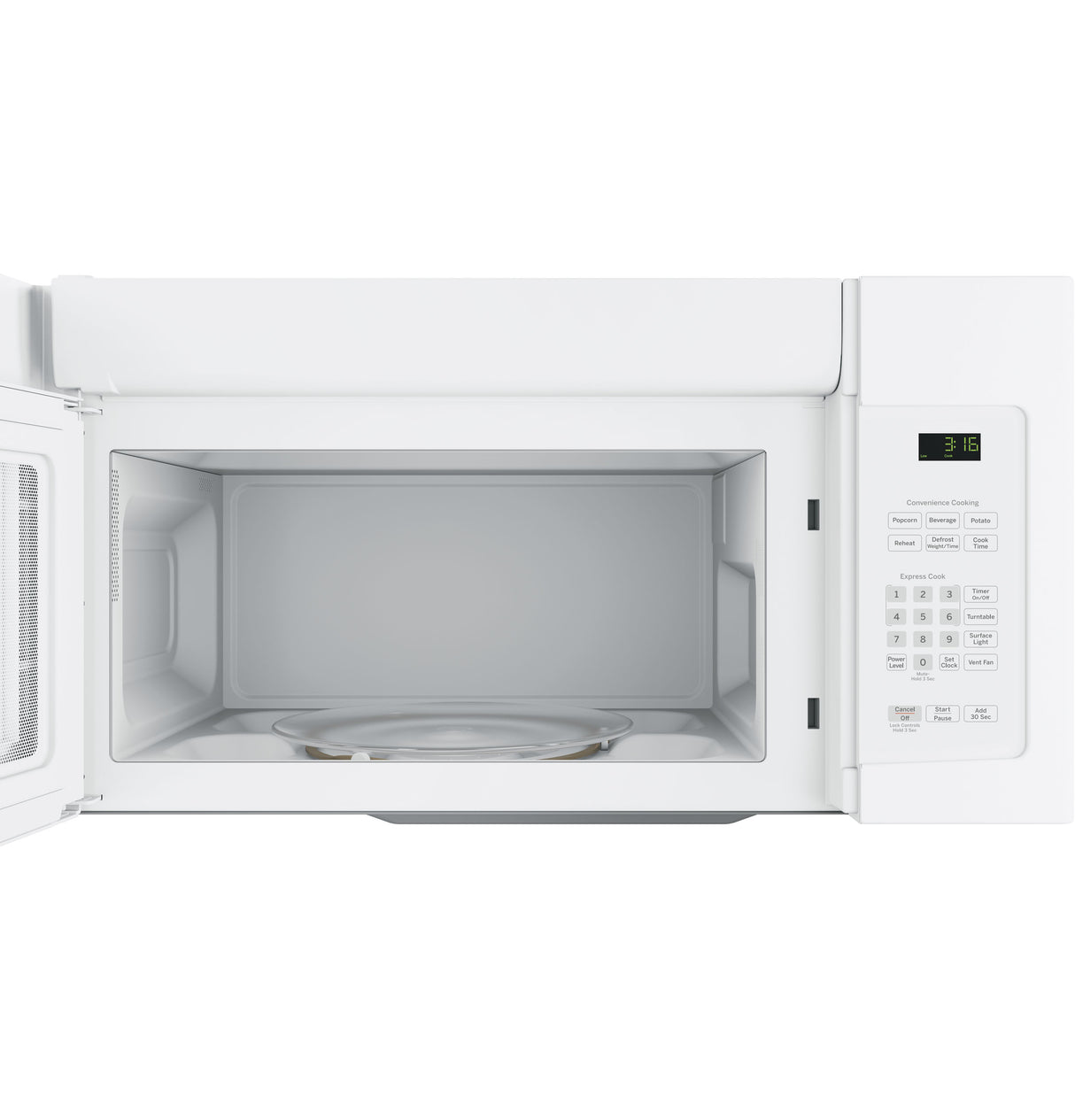 GE® 1.6 cu. ft. Over-the-Range Microwave, 950W, White – JNM3163DJWW