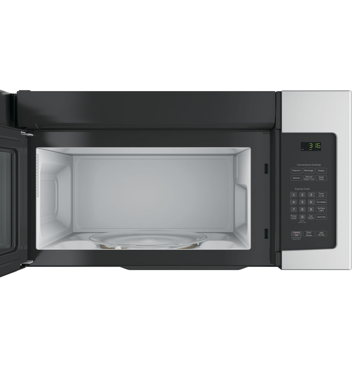 GE® 1.6 cu. ft. Over-the-Range Microwave, 950W, Stainless Steel – JNM3163RJSS