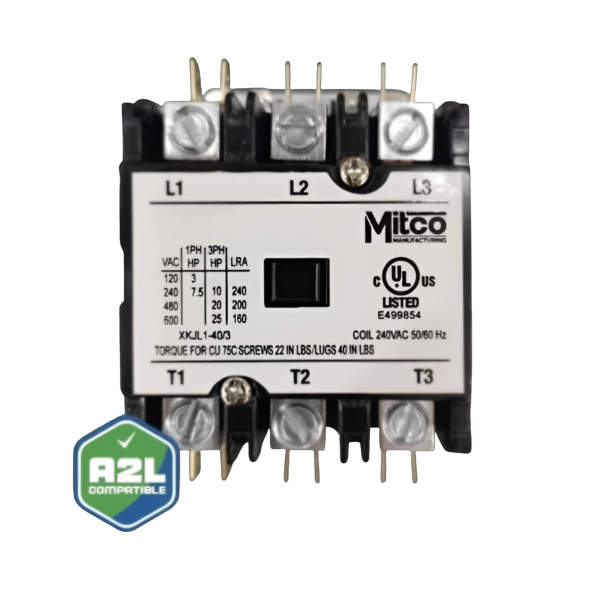Mitco CON13024 1-Pole 30 Amp Contactor, 24V Coil