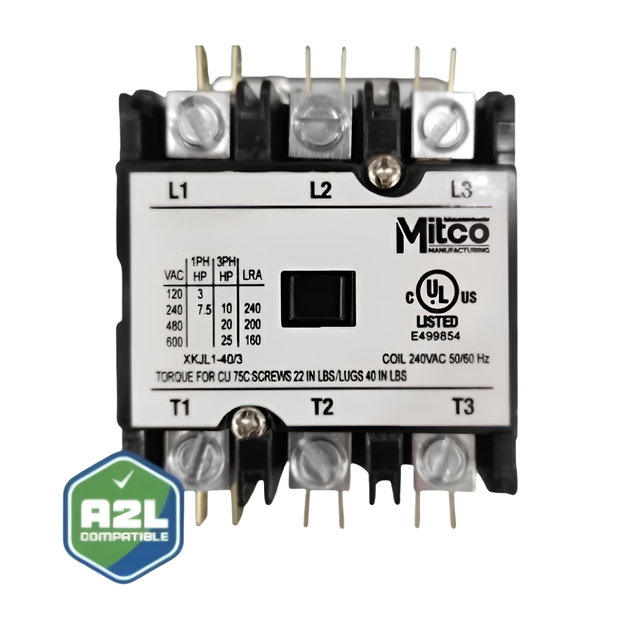 Mitco CON14024 1-Pole 40 Amp Contactor, 24V Coil