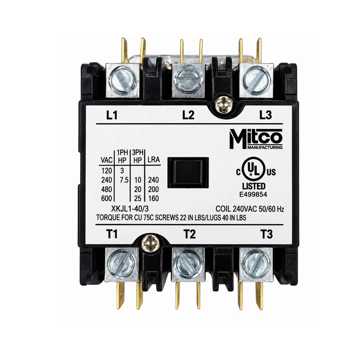 Mitco CON22024 2-Pole 20 Amp Contactor, 24V Coil