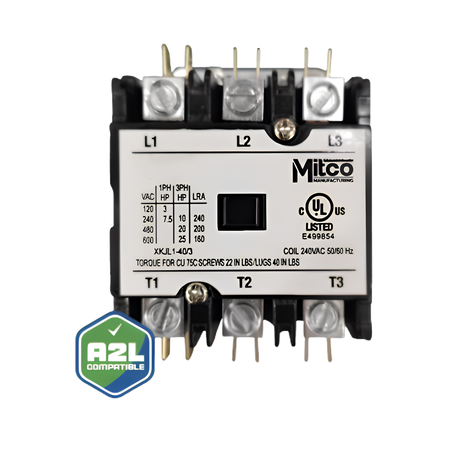 Mitco CON330240 3-Pole 30 Amp Contactor, 240V Coil