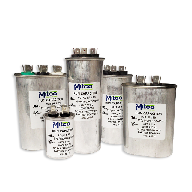 Mitco DCAPR405 Dual Run Round Capacitor, 40/5 MFD, 370/440 VAC