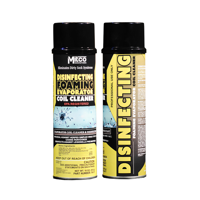 Mitco F4-11 Disinfecting Foaming Evaporator Coil Cleaner, Aerosol