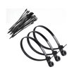 Mitco T397-311 Black Cable Ties with Mounting Hole, 8 Inch, 50 Pack