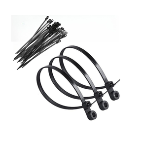 Mitco T397-311 Black Cable Ties with Mounting Hole, 8 Inch, 50 Pack