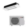 Mitsubishi MLZ-KX09NL SUZ-AA09NL 9,000 BTU 21.6 SEER2 One-Way Ceiling Cassette Heat Pump System (w/ Grille) - R454B