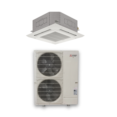 Mitsubishi PUY-AK42NL & PLA-AE42NL 42k BTU Cooling Only Single Zone Ceiling Cassette System R-454B | Shop Now at AC Units For Less