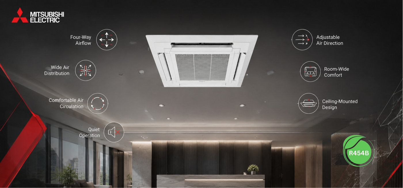 Mitsubishi_Four_Way_Ceiling_Cassette_Indoor_Unit_PLA_product_banner_2