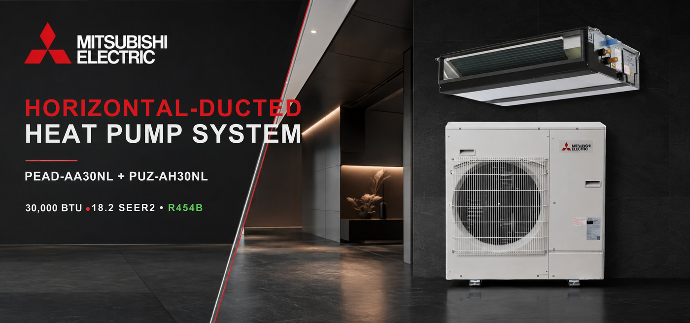 Mitsubishi_Horizontal_Ducted_Heat_Pump_PEAD-AA30NL_PUZ-AH30NL_product_banner_1