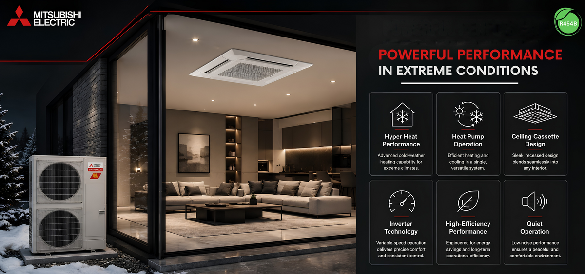 Mitsubishi_Mini_Split_Hyper_Heat_Pump_System_PLA-AE48NL_PUZ-AK48NLHZ_to_PLA-AE24NL_PUZ-AK24NLHZ_product_banner_2