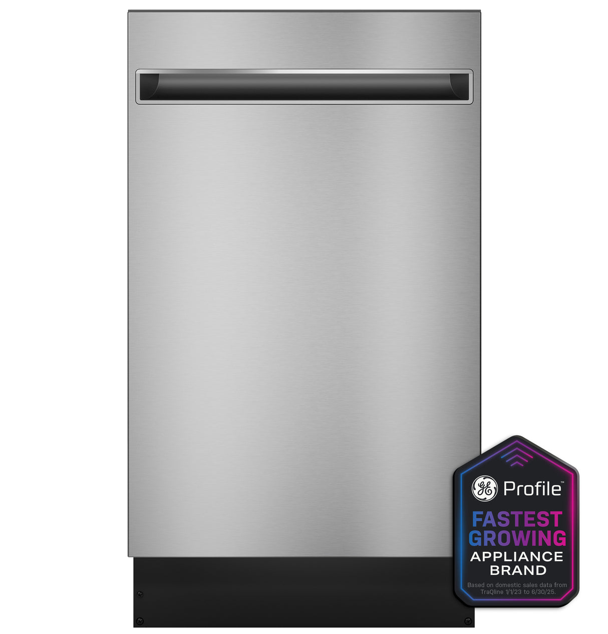 GE Profile™ 18" ADA Compliant Dishwasher with Stainless Steel Interior & Sanitize Cycle, Stainless Steel – PDT145SSLSS