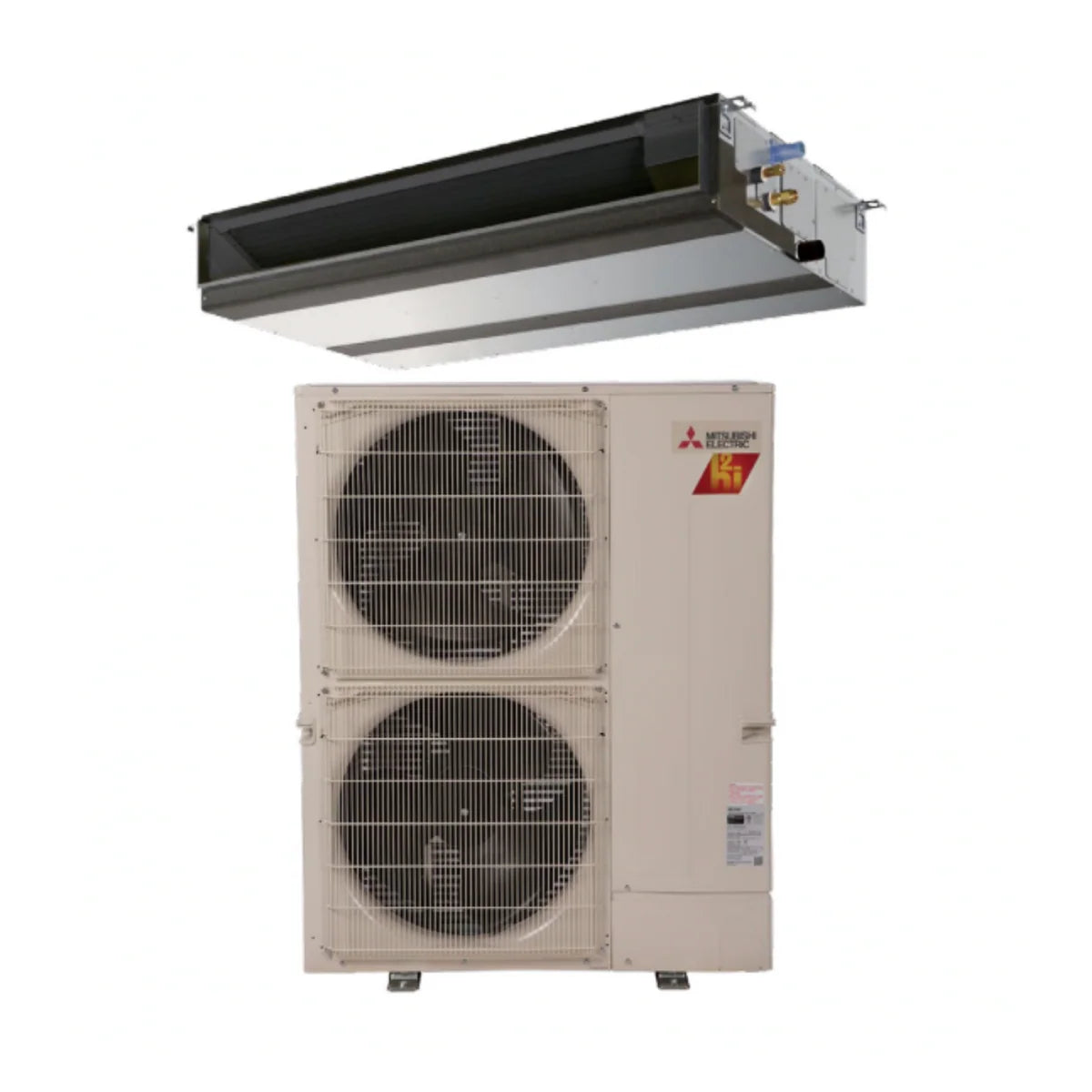 Mitsubishi PEAD-AA36NL SUZ-AK36NLHZ36,000 BTU Mid-Static Hyper-Heating Horizontal Ducted Heat Pump System - R454B