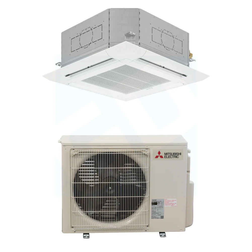 Mitsubishi PUZ-AK24NL PLA-AE24NL 24,000 BTU 22.6 SEER2 Ceiling Cassette Heat Pump System - R454B