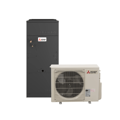 Mitsubishi PVA-AA12NL PUZ-AK12NL 12,000 BTU 20 SEER2 Multi-Position Air Handler Heat Pump System - R454B