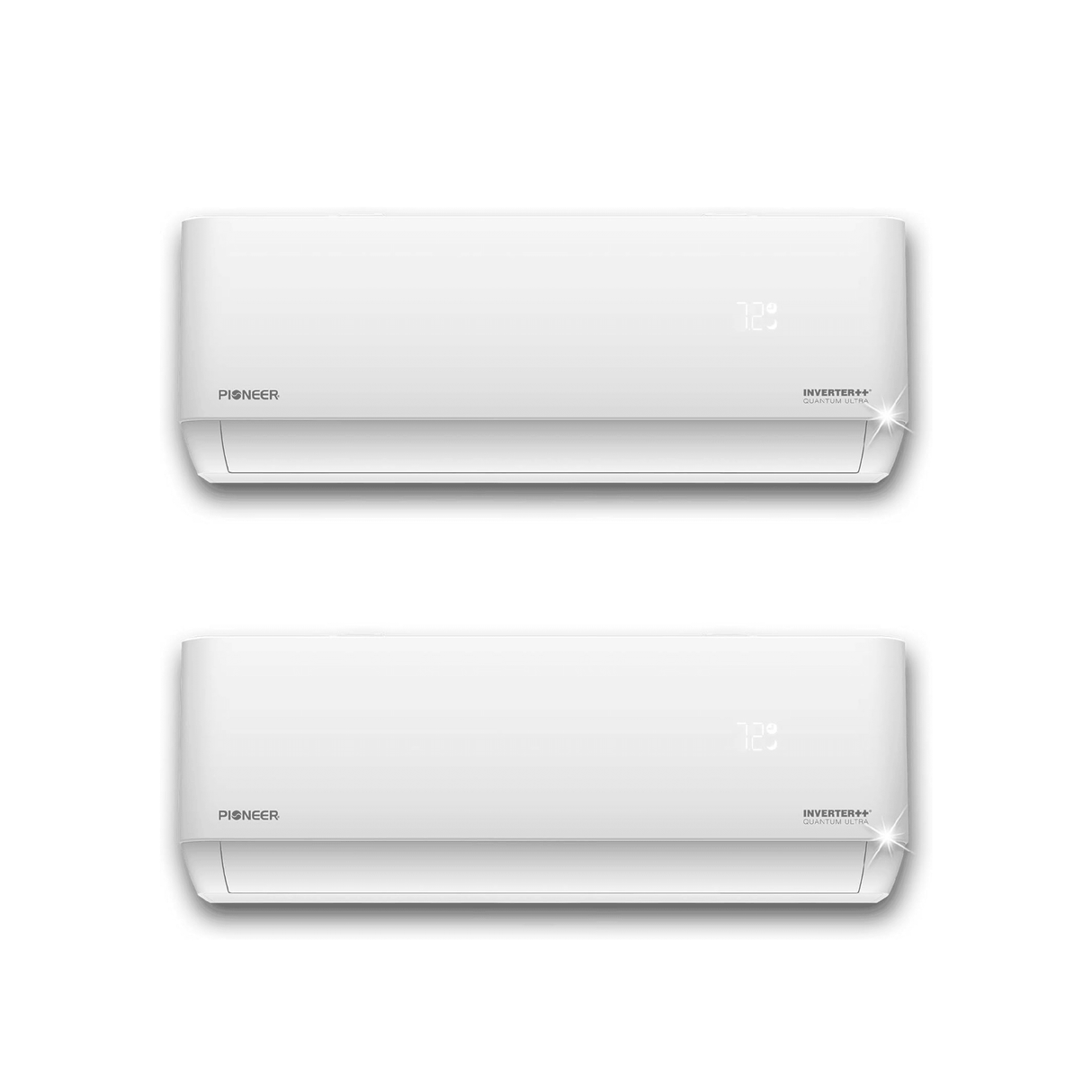 Pioneer 2-Zone Split 18,000 BTU 1.5-Ton Quantum Ultra 22 SEER Wall Mount AC Heat Pump 230-Volt WYT020GLSI24M2-9W16-9W16